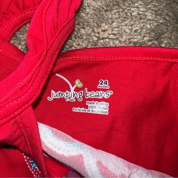 Jumping Beans 4th of July Red Embroidered Outfit Size 24 Months - Picture 5 of 5